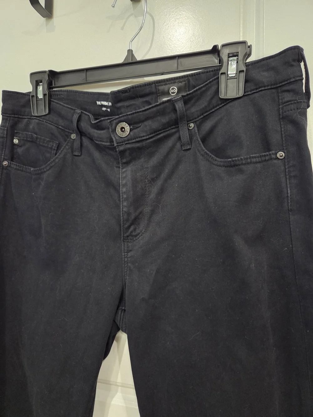 ADRIANO GOLDSCHMIED The Prima Crop Cigarette Crop Black Jeans SIZE 28
